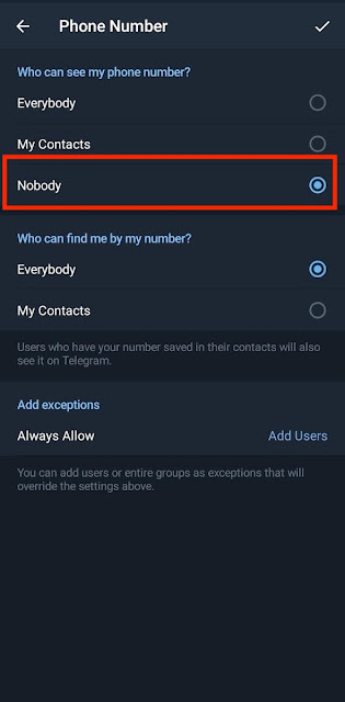 Cara mudah menghindari orang tak dikenal mendaftarkan Anda ke dalam Grup atau channel di Telegram