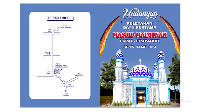 Gubernur Mahyeldi Letakkan Batu Pertama Pembangunan Masjid Maimunah 