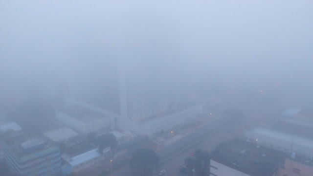 Gama no Distrito Federal sob forte neblina