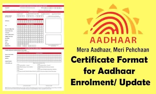 Download Application form for Apply New Aadhar Card in PDF