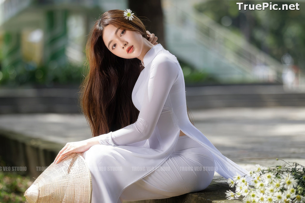 Image Vietnamese Model - Beautiful Girl and Daisy Flower - TruePic.net (129 pictures) - Picture-2