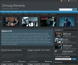 Zinmag Remedy Blogger Template