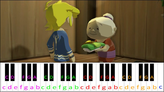 Grandma (The Legend of Zelda: The Wind Waker) Piano / Keyboard Easy Letter Notes for Beginners