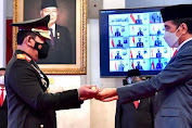 Presiden Joko Widodo Melantik Jenderal Polisi Listyo Sigit Prabowo sebagai Kepala Kepolisian Negara Republik Indonesia (Kapolri)  