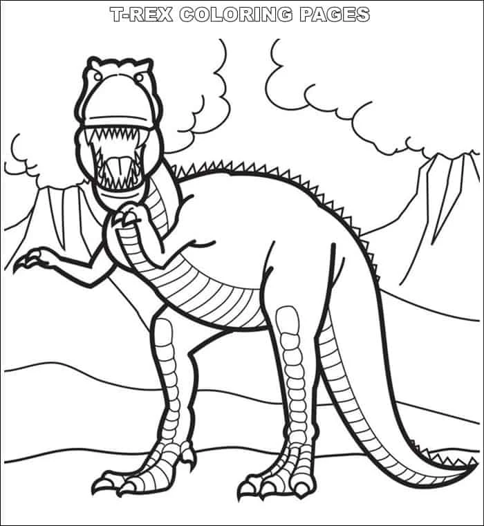 Printable T Rex Coloring Pages