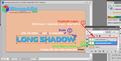 Cara menciptakan dampak long shadow di photoshop Baca ya :  Cara Membuat Efek Long Shadow di Photoshop