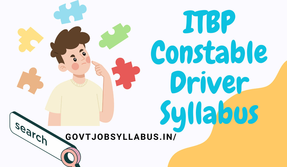 itbp constable driver syllabus