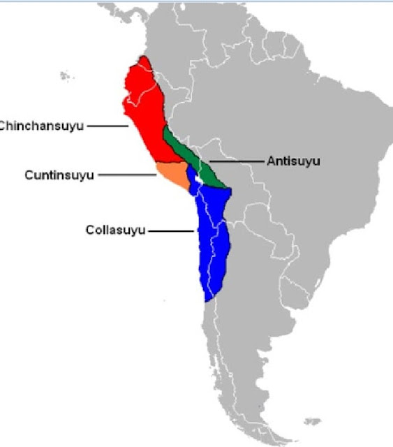 Четыре региона империи инков.