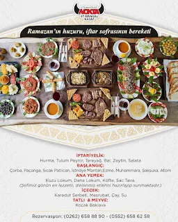 Nokta Steak House Kocaeli Ramazan 2023 İftar Menüleri ve Fiyatları