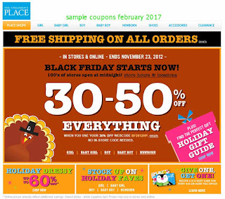 Childrens Place coupons for february 2017