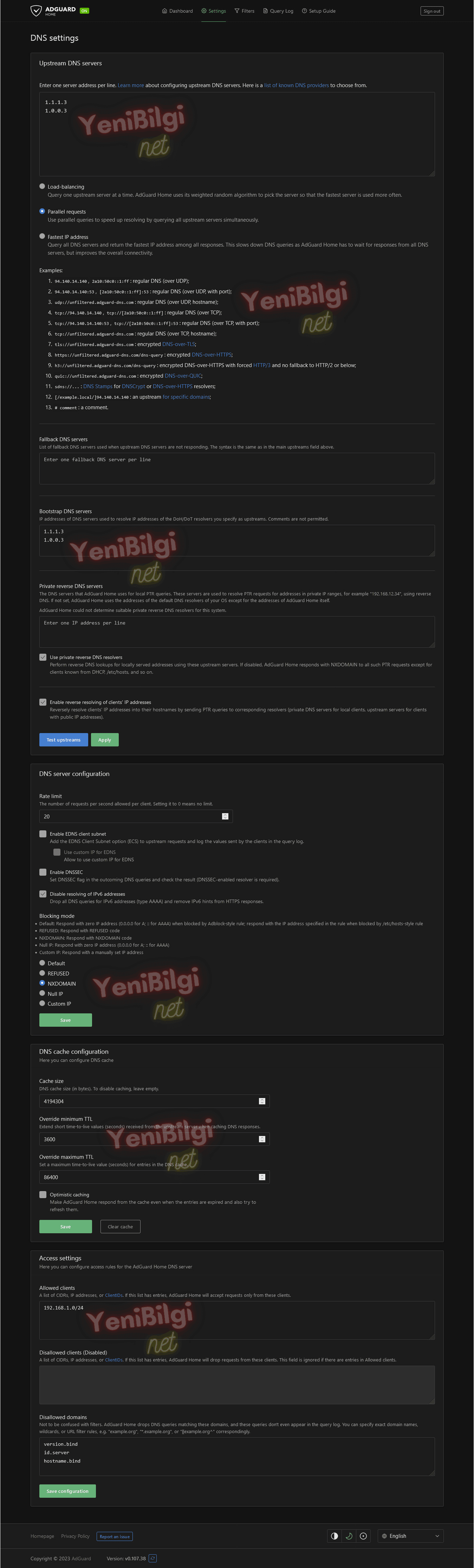 Raspberry Adguard Home Dns Settings