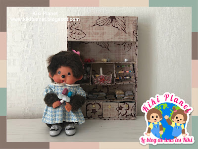 monchhichi kiki miniature mercerie boutique handmade fait main poupée doll