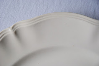 フランスアンティーク　花リムの大皿　サルグミンヌ