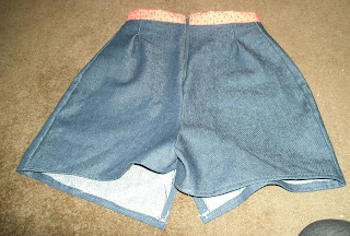 high waisted denim shorts