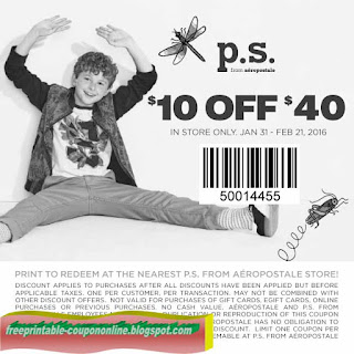 Free Printable Aeropostale Coupons