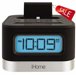 iHome iPL8BN Stereo FM Clock Radio with Lightning Dock for iPhone 5/5S and 6/6Plus