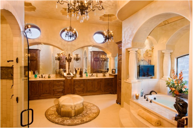 Luxury Mediterranean Master Bathroom