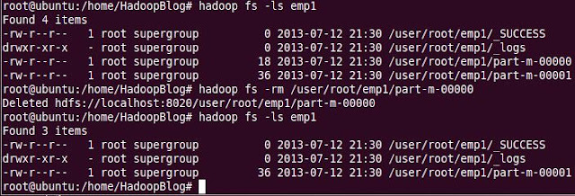 Hadoop -rm Command