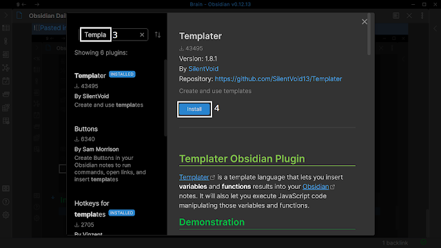 Install Templater 2