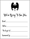 Bat Tombstone Invitation