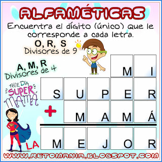 Alfamética, Criptoaritmética, Retos matemáticos, Desafíos matemáticos, Problemas matemáticos, Juegos de palabras, Suma de Palabras