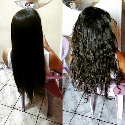 Antes e Depois PROGRESSIVA ZAP ALISAMENTO NATURAL RECEITA PARA CABELOS