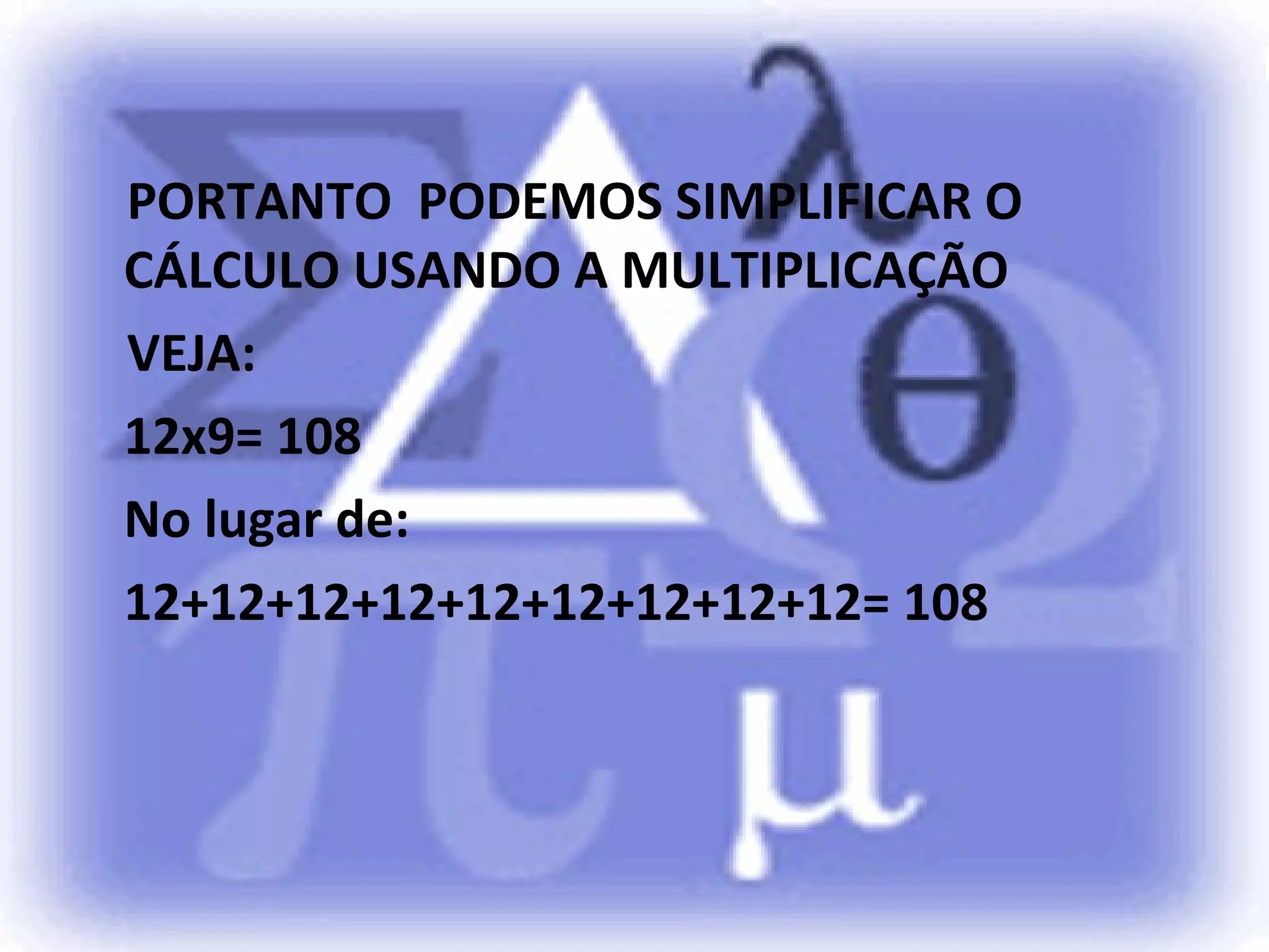 contas de multiplicação