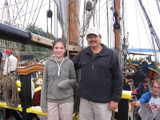 On the poop deck of The Lady Washington at Coupeville Wharf