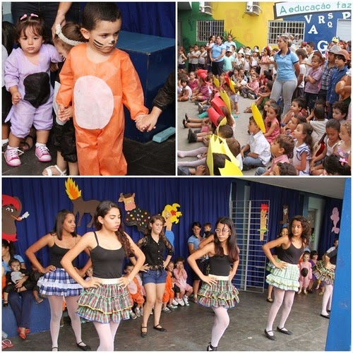 Dança, música, poesias e peças teatrais no Dia do Folclore realizado pelo turno da tarde na Escola Dinâmica