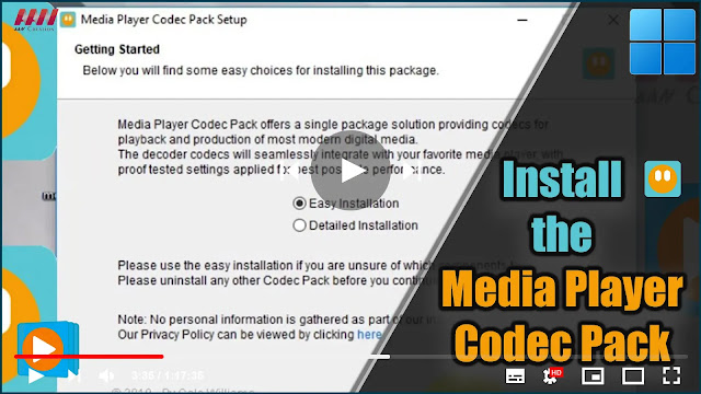 How to Install the Media Player Codec Pack of Windows