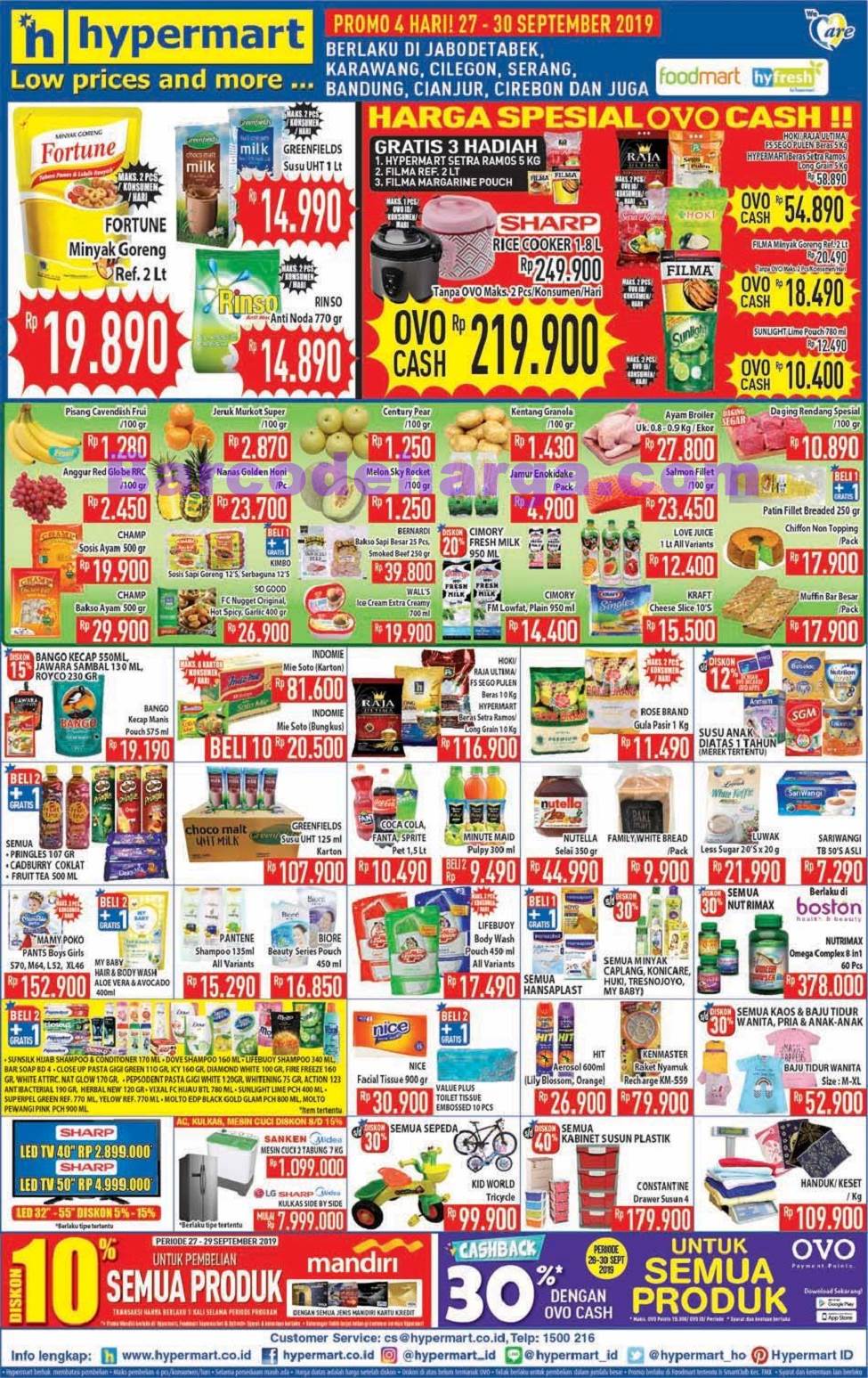 Katalog Promo Hypermart Weekend Terbaru 27 - 30 September 
