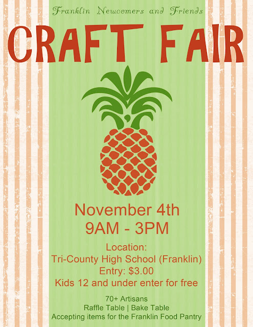 Newcomers and Friends: Craft Fair - Tri-County on Saturday, Nov 4