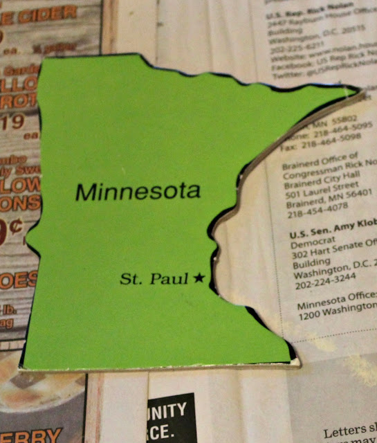 Minnesota Floor Puzzle Piece Re-Purposed As A Christmas Tree Ornament