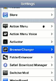 Cydia Open Default Browser Changer Option on iPhone