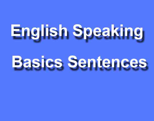 English Speaking Basics Sentences