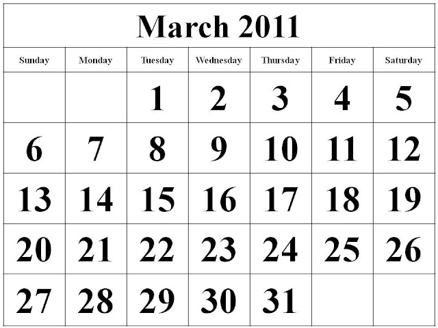 monthly calendars 2011 printable. Free Homemade Calendar 2011