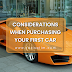 Considerations When Purchasing Your First Car