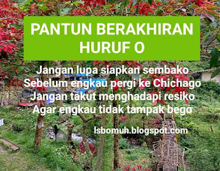 daftar kata berakhiran o dan contoh pantun