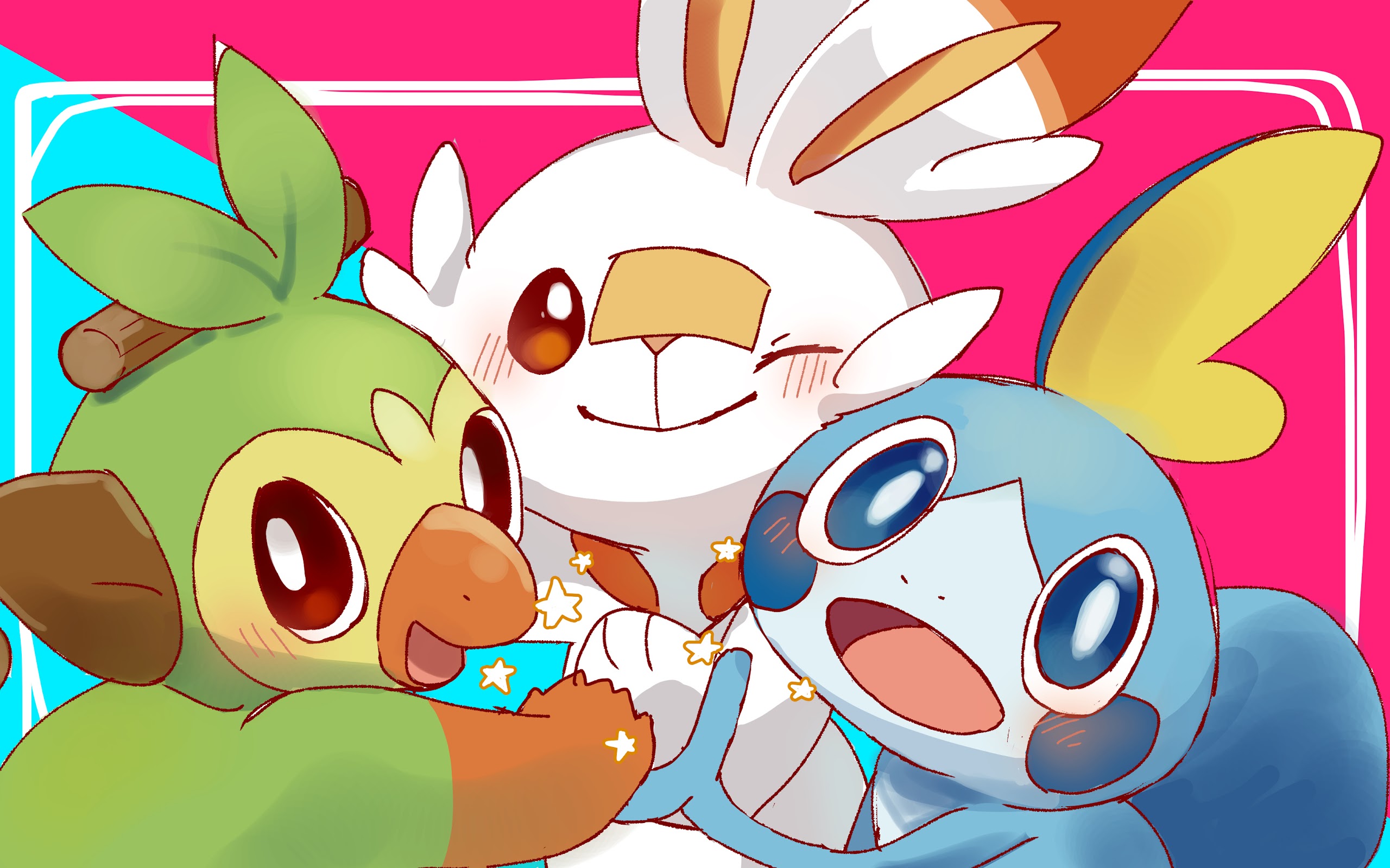 Grookey Scorbunny Sobble Pokemon Sword And Shield 4k