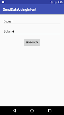 send data using intent