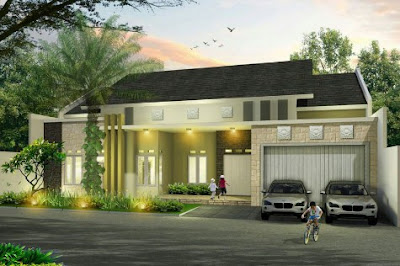 gambar model rumah mewah 1 lantai