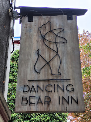 Dancing Bear Inn Hostel Nelson BC sign.