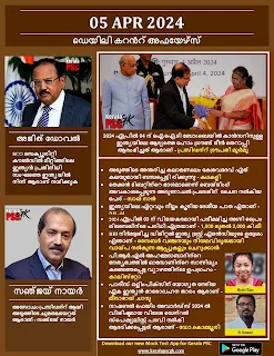 Daily Current Affairs in Malayalam 05 Apr 2024