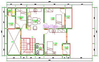 Gambar-Rumah-Minimalis-Terbaru-2-Lantai-Ukuran-8x15-Versi-2-Meter-Format-Dwg-Autocad-01