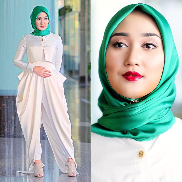 15 Model Baju Muslim untuk Pesta  ala Dian  Pelangi 