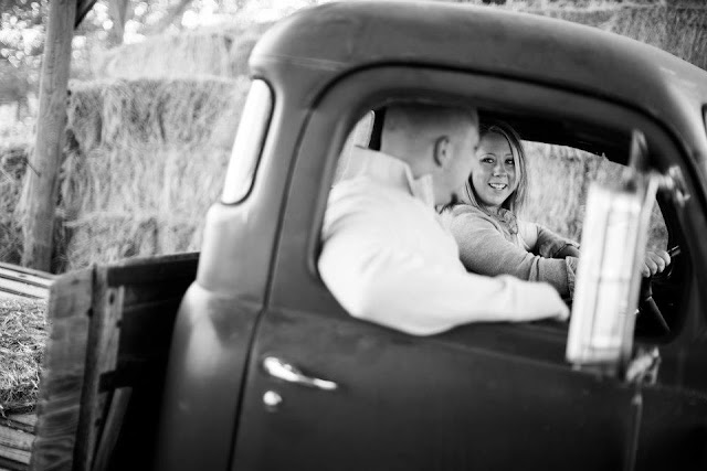 Vintage Truck Engagement Photo