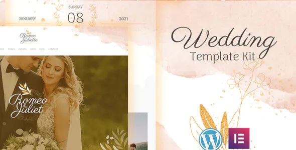Best Wedding Event Invitation Elementor Template Kit