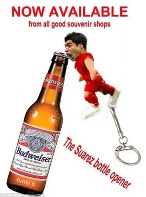 You now can get Luis Suárez to open your beers