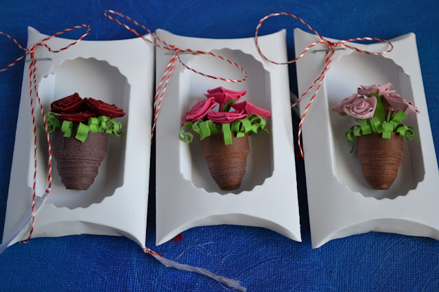 Martisoare quilling 2015 trandafiri ghiveci Circul Magic