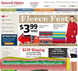 Free Printable Hancock Fabrics Coupons